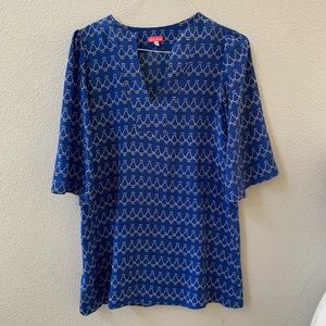 Bianca Coletti belted blue silk tunic dress XS